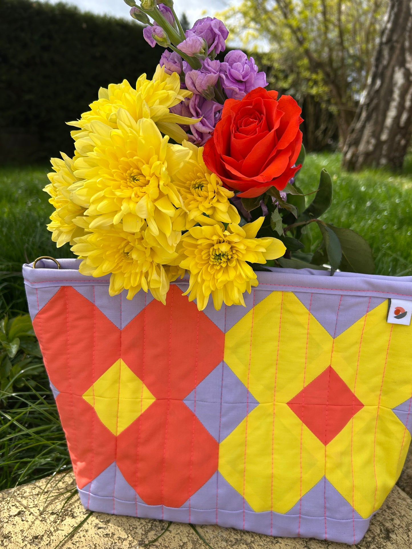 Kit de quilt moderne - La flower pouch
