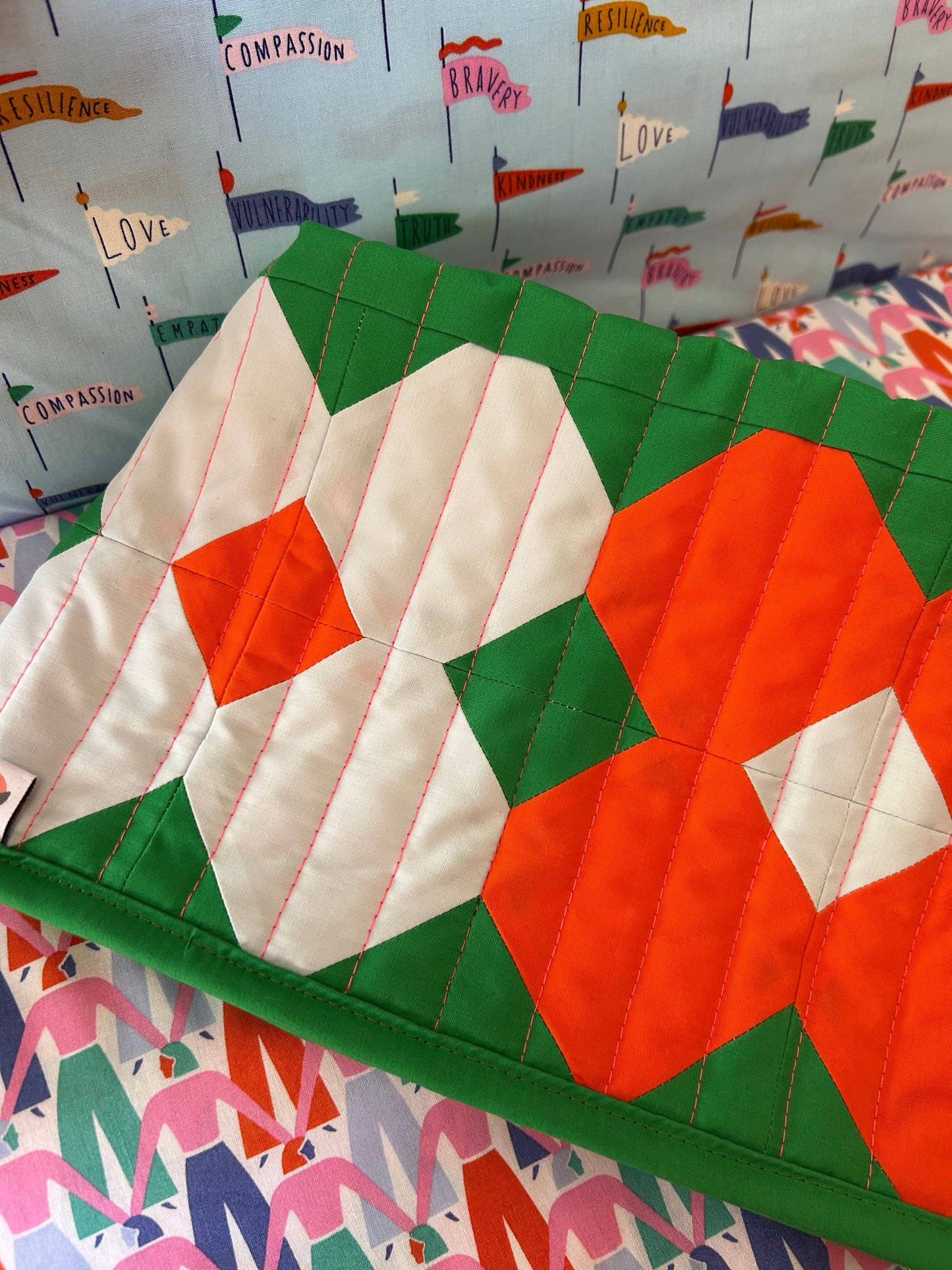Kit de quilt moderne - La flower pouch