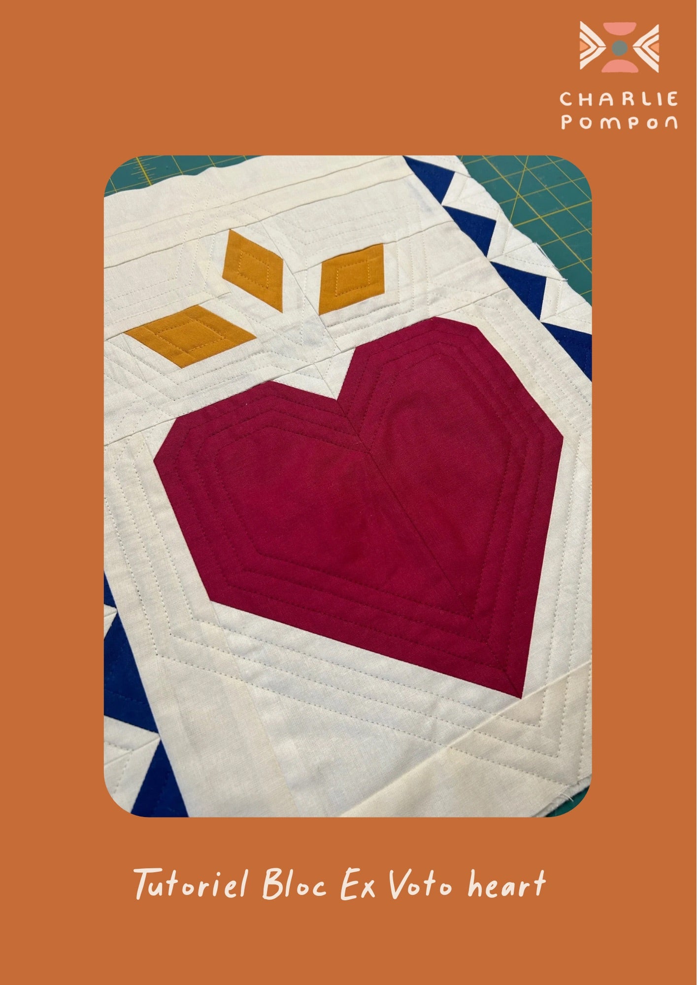 Tutoriel Bloc Ex voto heart - en cm ou en inch au choix