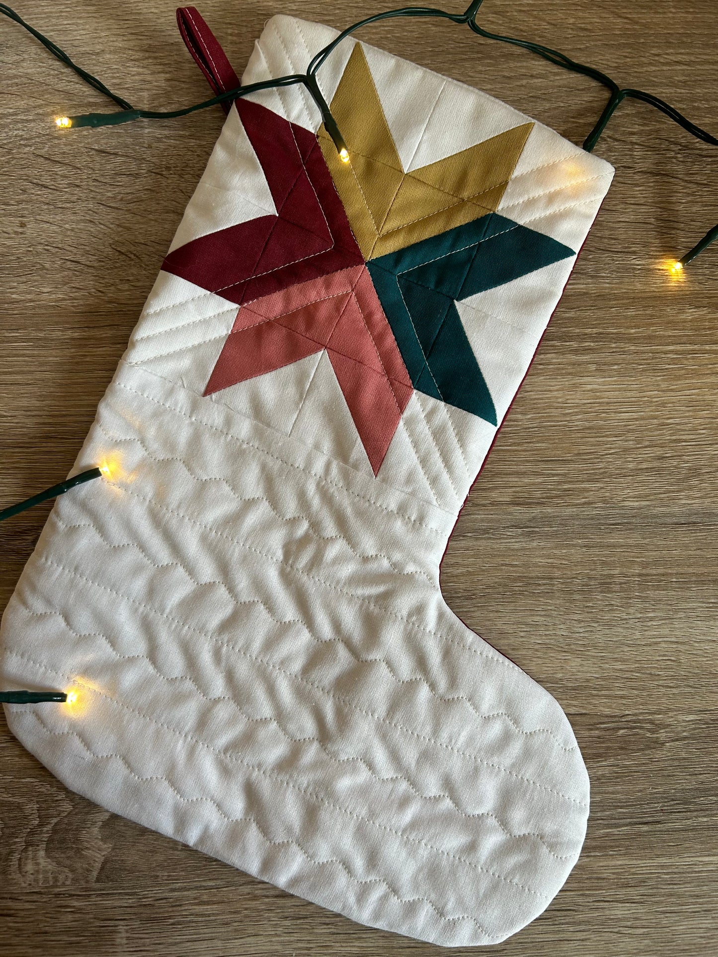 Kit Chaussette ou trousse de noël étoile : 2 tutos / 1 projet