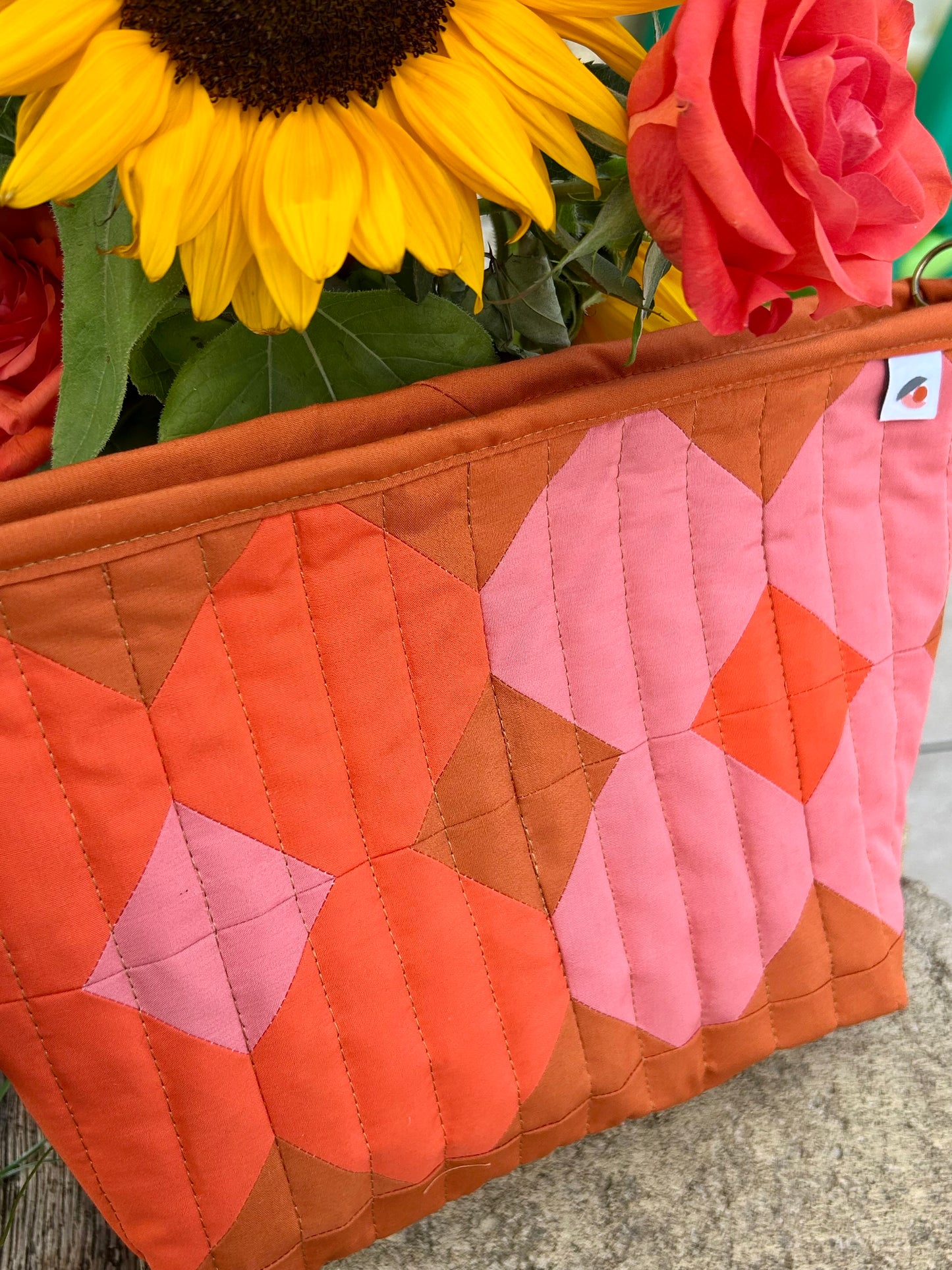 Kit de quilt moderne - La flower pouch