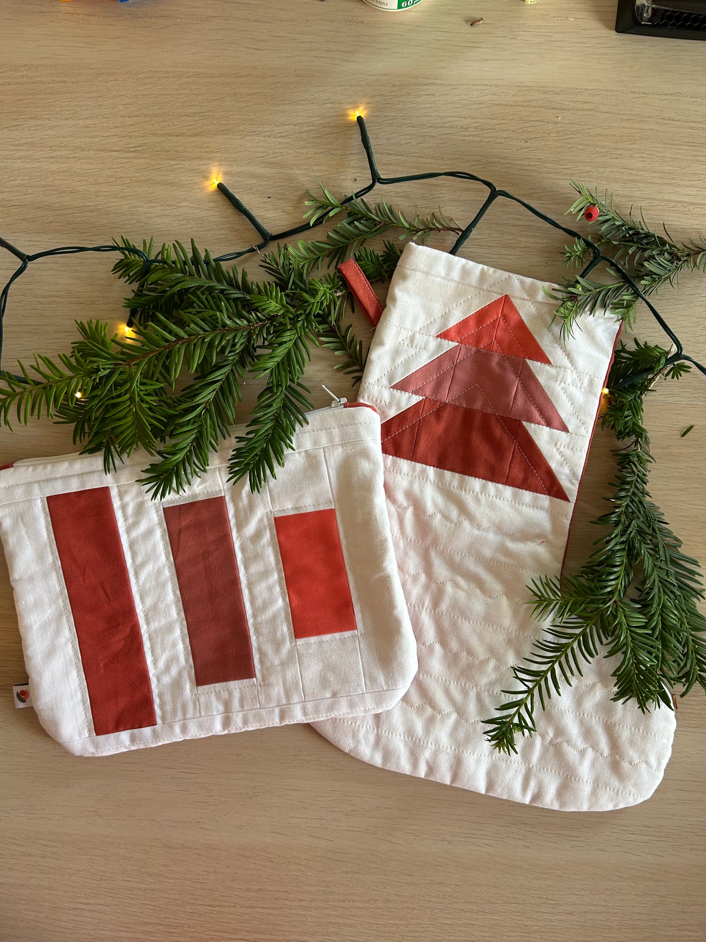 Kit Chaussette de noël sapin ou trousse moderne : 2 tutos / 1 projet